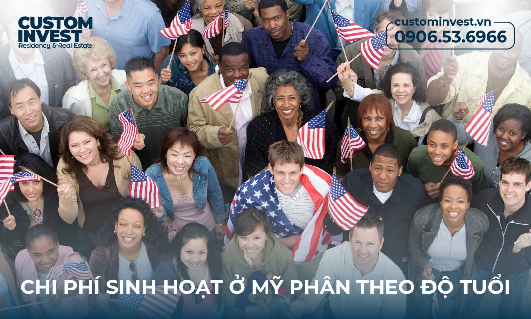 Chi phí sống ở Mỹ theo độ tuổi