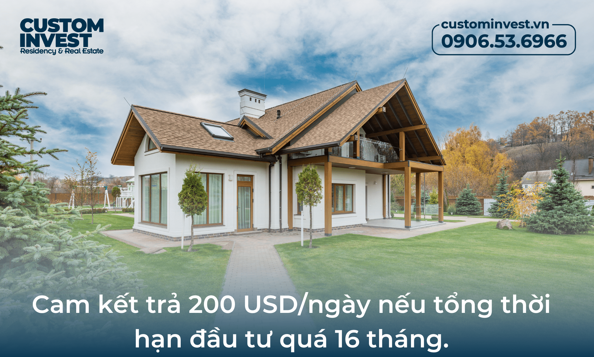 Cam kết trả $200/ngày nếu vượt quá thời gian đầu tư