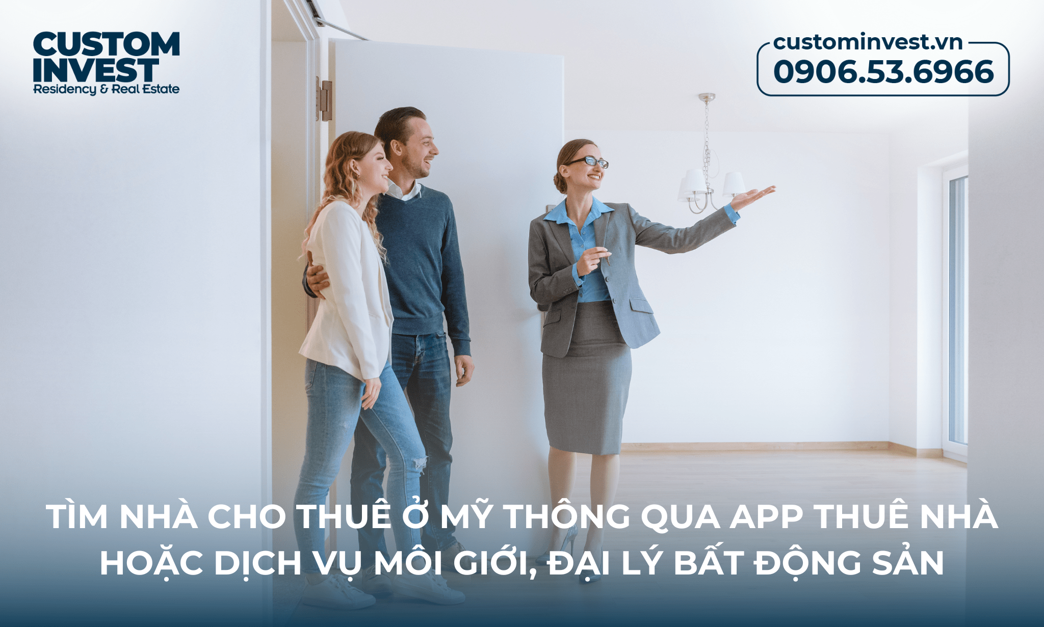 Tìm nhà cho thuê ở Mỹ thông qua app thuê nhà hoặc dịch vụ môi giới, đại lý bất động sản